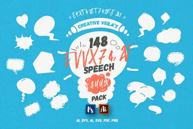 Eccentric Speech Bubbles Vector Pack