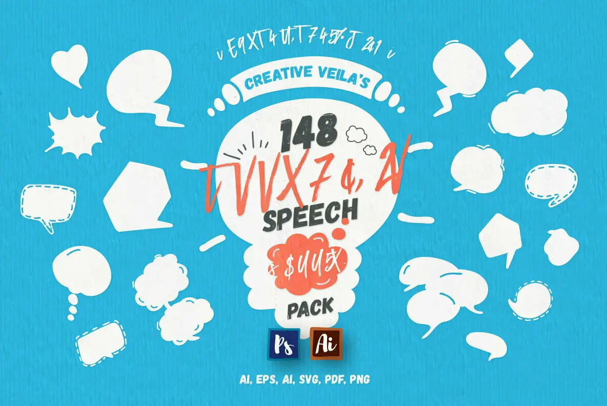 Eccentric Speech Bubbles Vector Pack