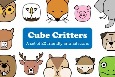 Cube Critters Animal Icons