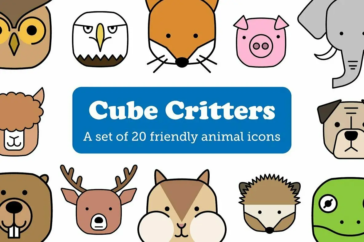 Cube Critters Animal Icons