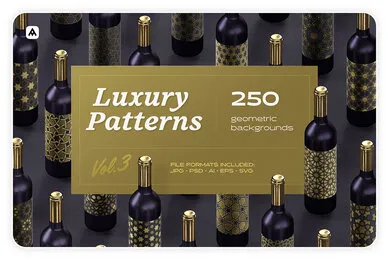 Luxury Patterns   250 Geometric Backgrounds Collection