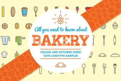 Awesome Bakery Icons and Signs Set