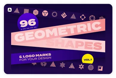 96 Geometric Shapes  Logo Marks Collection VOL 1