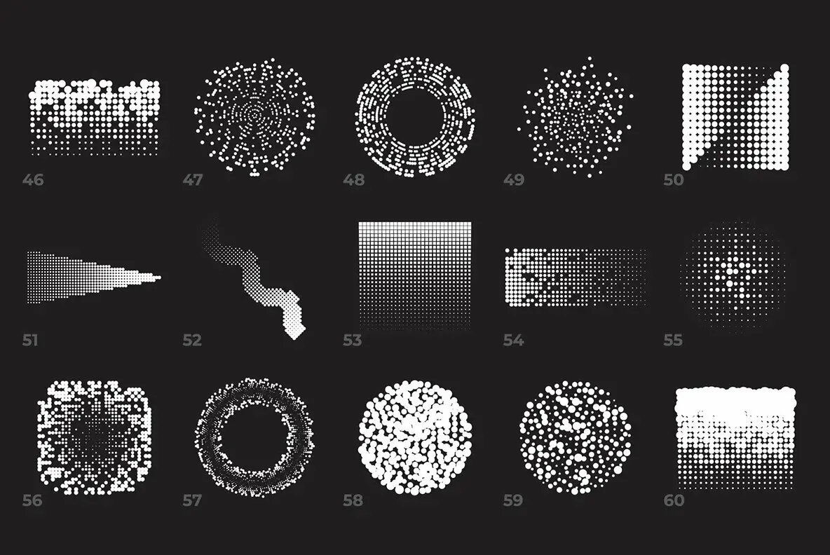 60 Vector Halftones Part 1 Graphics - YouWorkForThem