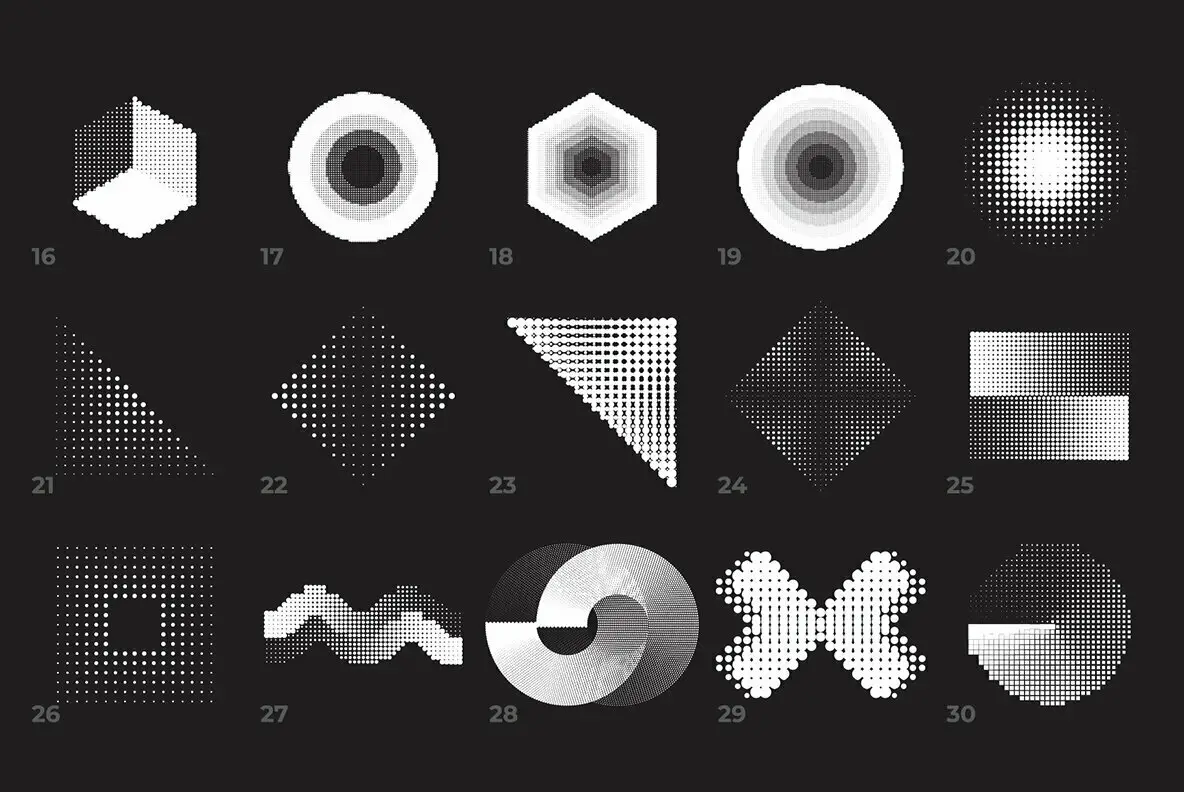 60 Vector Halftones Part 2 Graphics - YouWorkForThem