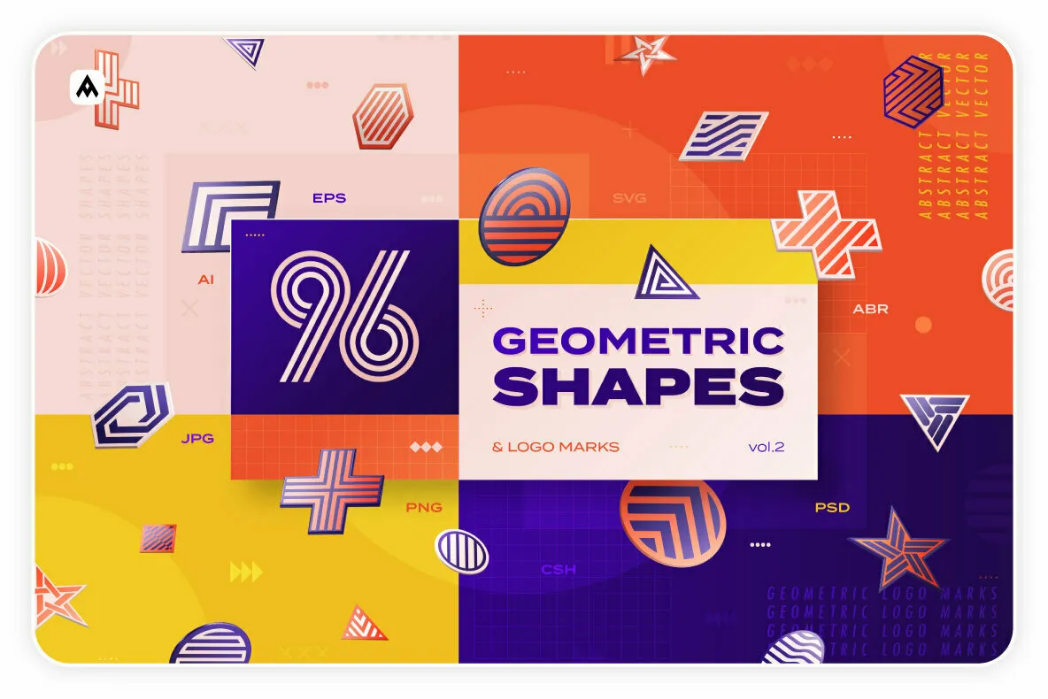 96 Geometric Shapes & Logo Marks Collection VOL.2