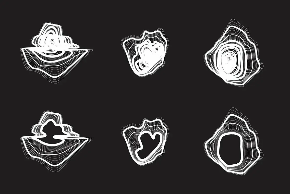 18 Vector Distortion Shapes Abstract - YouWorkForThem