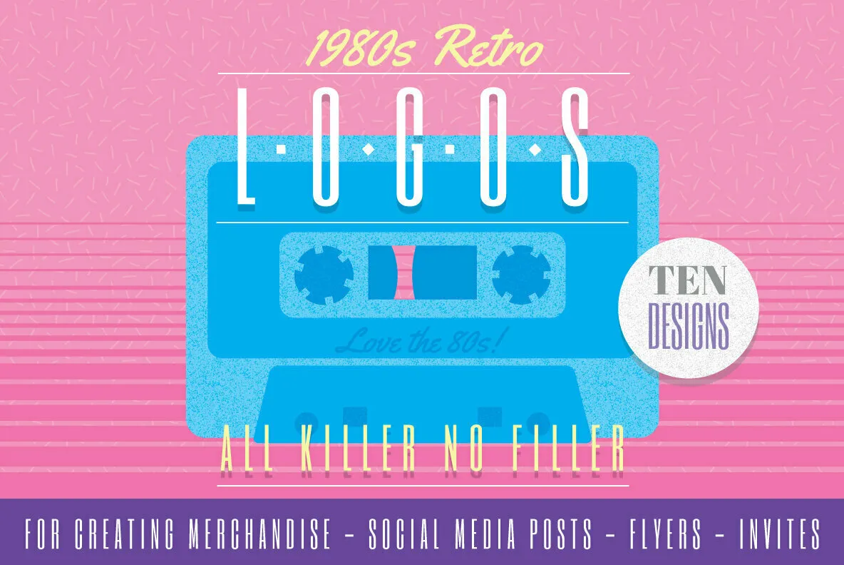 1980s Retro Logos and Slogans