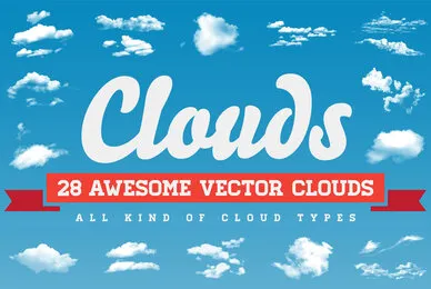 Clouds   28 Vector Clouds All Kind of Cloud Types