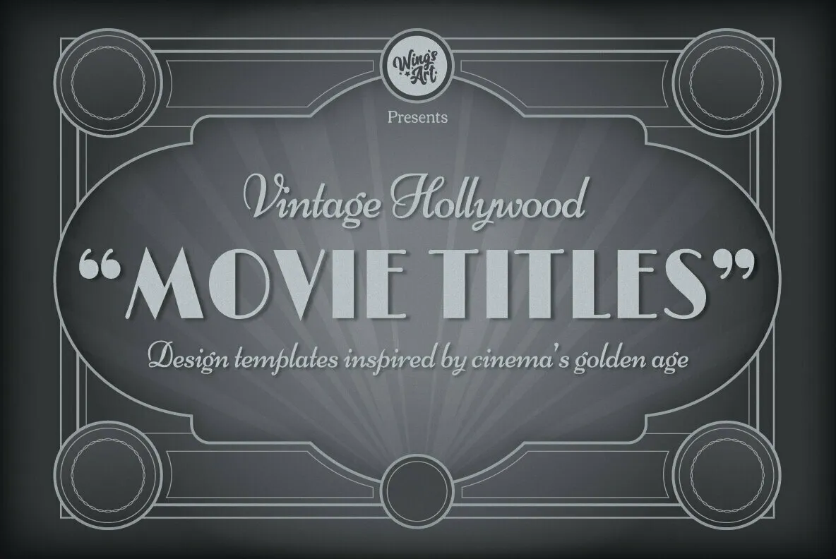 Vintage Movie Titles Design Templates