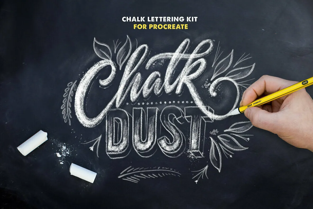 Chalk Dust - Procreate Lettering Kit