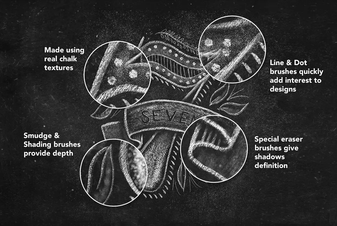 Chalk Dust Procreate Lettering Kit YouWorkForThem