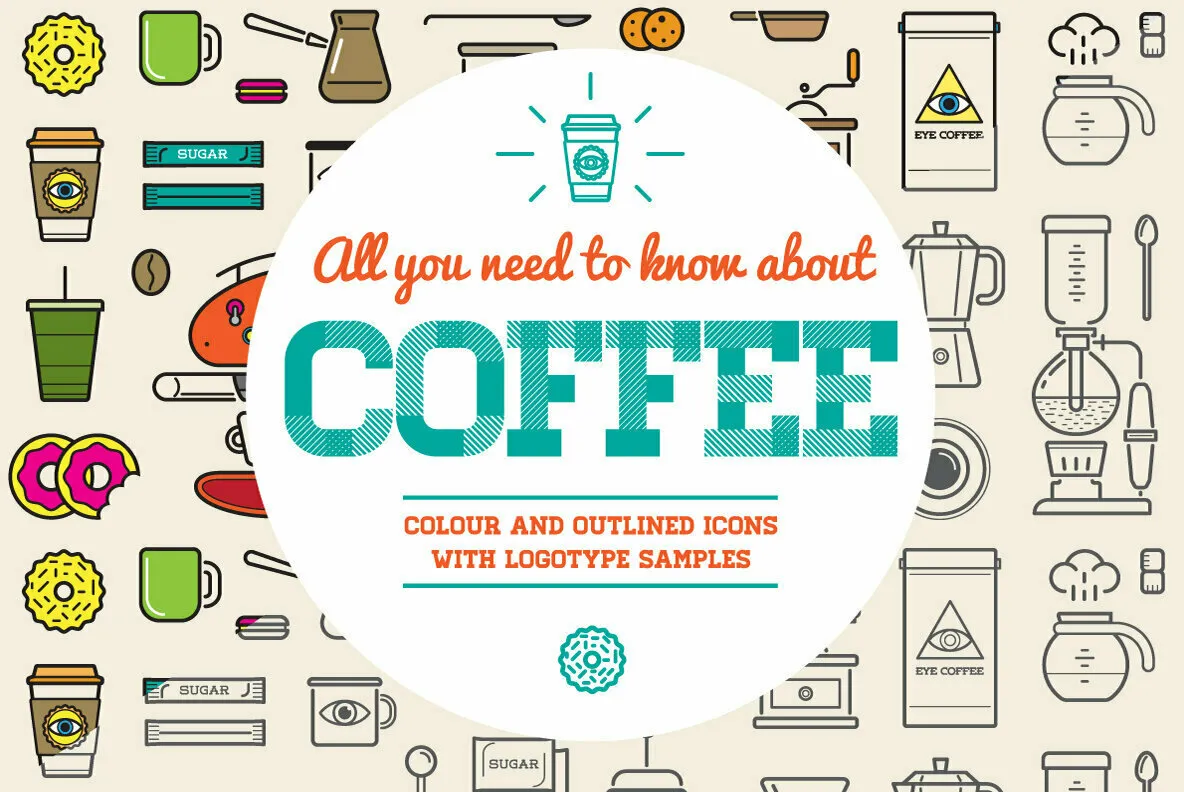 Awesome Coffee Icons and Logotype Set