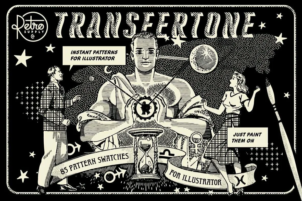 TransferTone - Dry Transfer Patterns for Adobe Illustrator