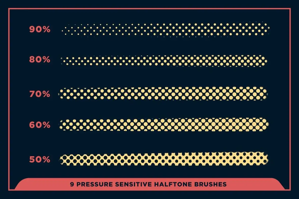Black Magic Halftones - Halftone Brushes for Procreate - YouWorkForThem