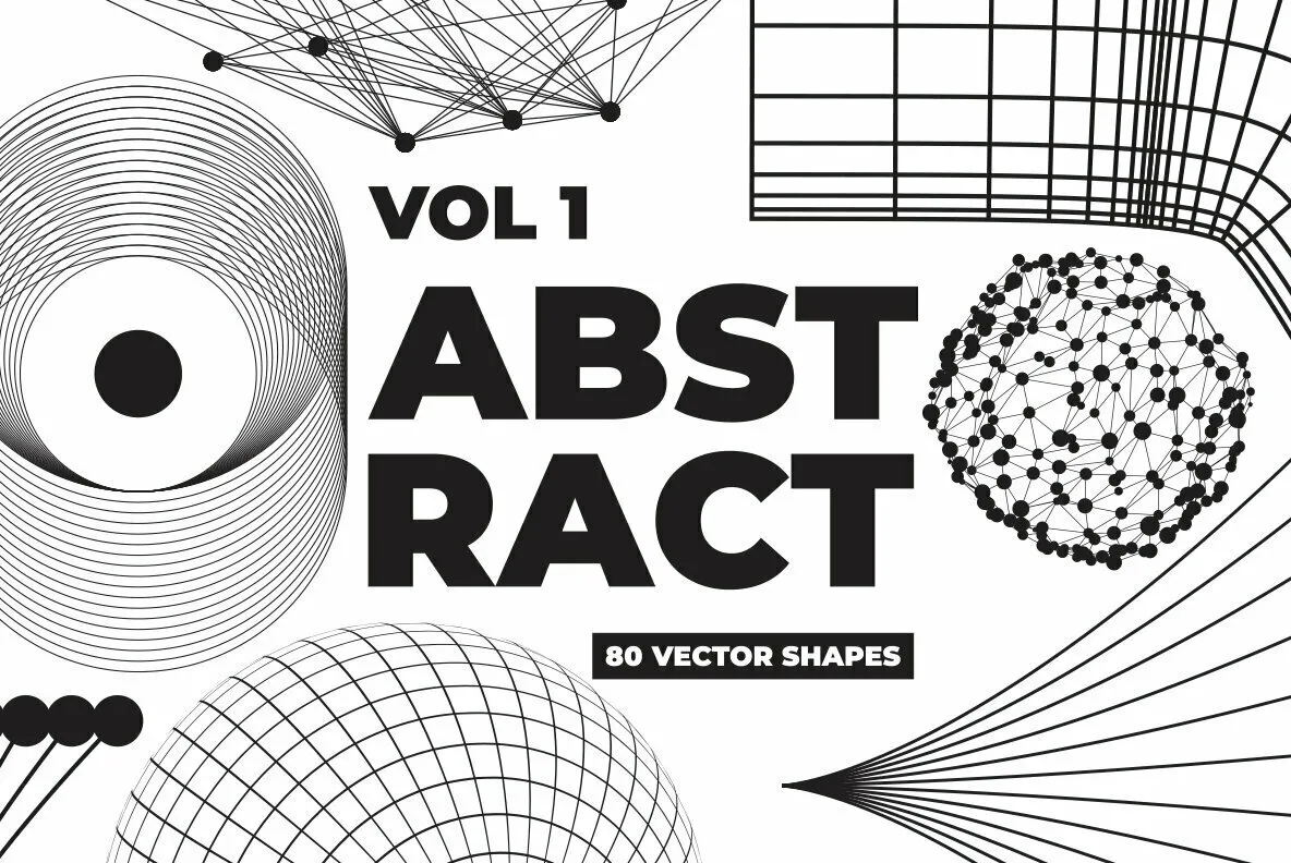 80 Vector Abstract Shapes Vol.1