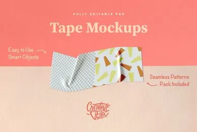 Washi Tape PSD Mockups