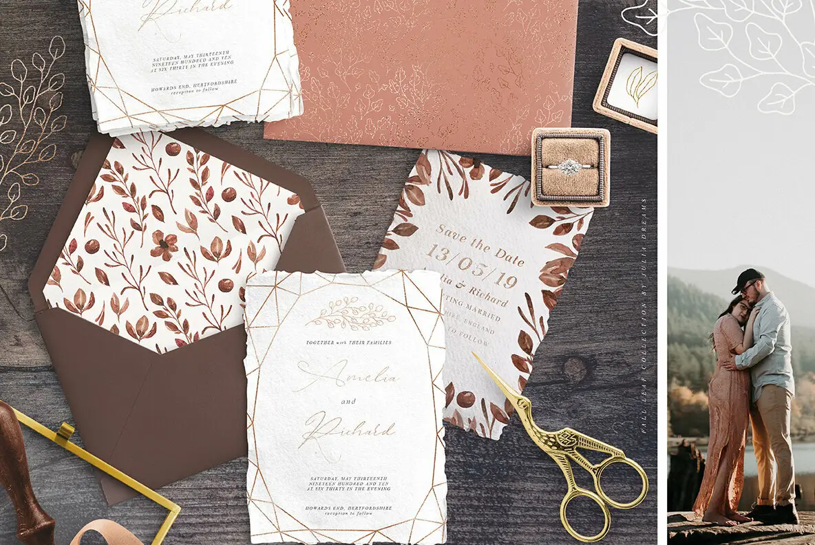 Fall Leaf Collection Graphics - YouWorkForThem