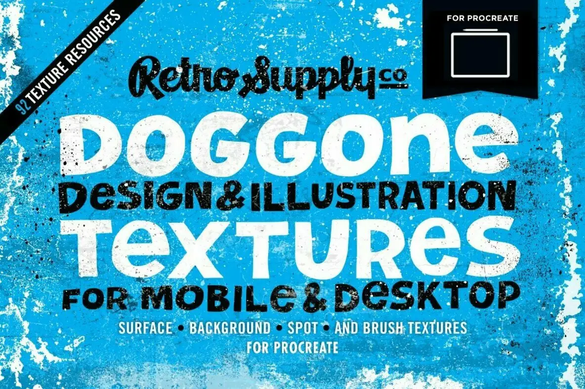 Doggone Design & Illustration Textures for Procreate