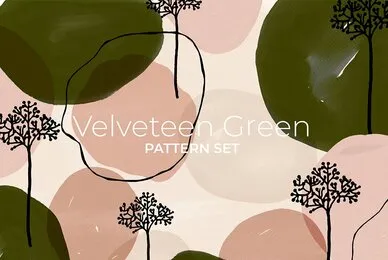Velveteen Green Pattern Set