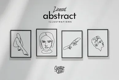 Lineart Abstract Vector Illustrations
