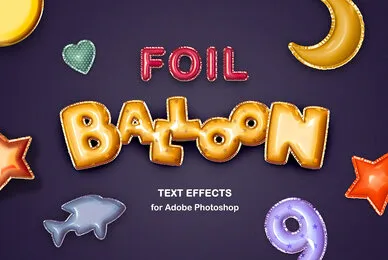 Foil Balloon Text Effects