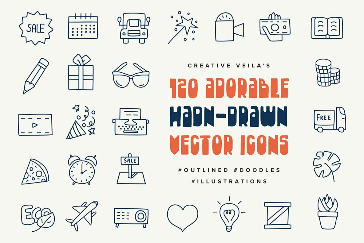 Adorable Hand-Drawn Vector Icons