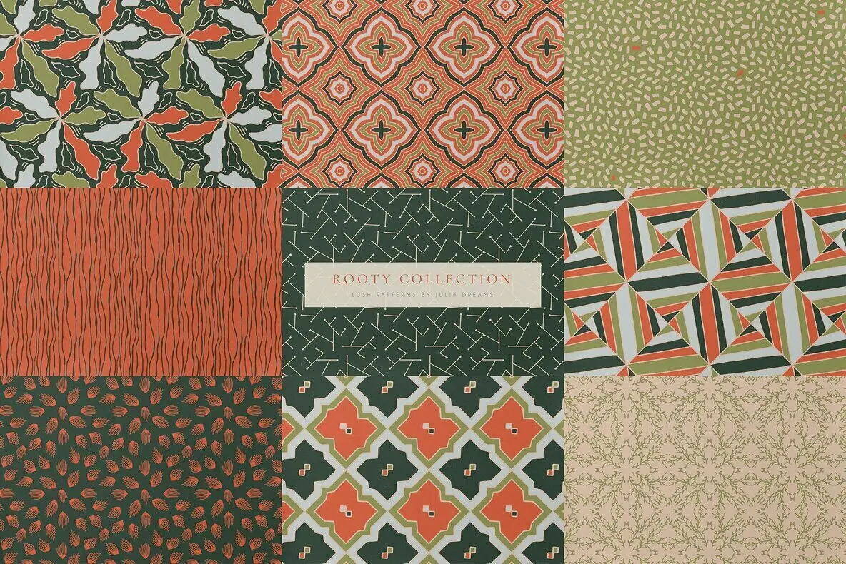 Lush Patterns In Store Lush Seamless Patterns Kit Graphics - YouWorkForThem