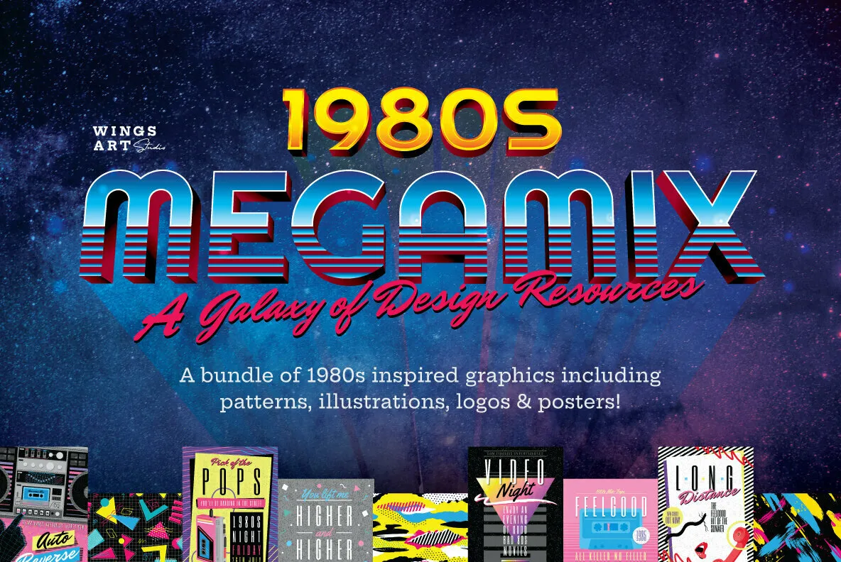 1980s graphic design poster
