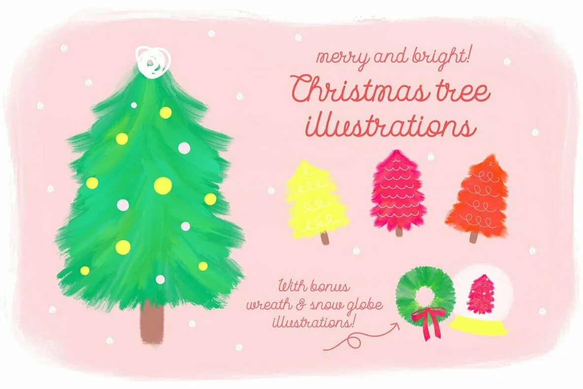 Merry & Bright Christmas Illustrations