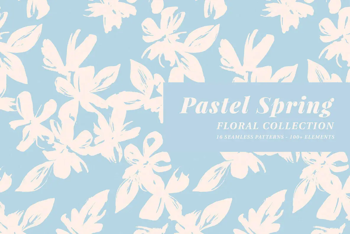 Pastel Spring Patterns & Illustrations Floral Collection