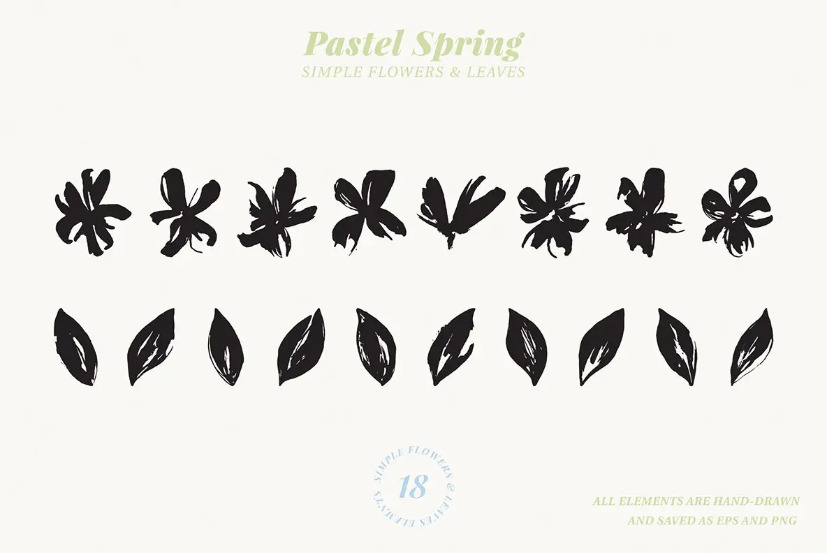 Pastel Spring Patterns Illustrations Floral Collection Graphics ...