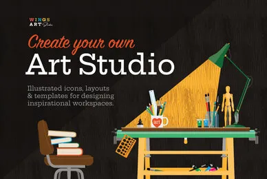 Art Studio Icons and Objects
