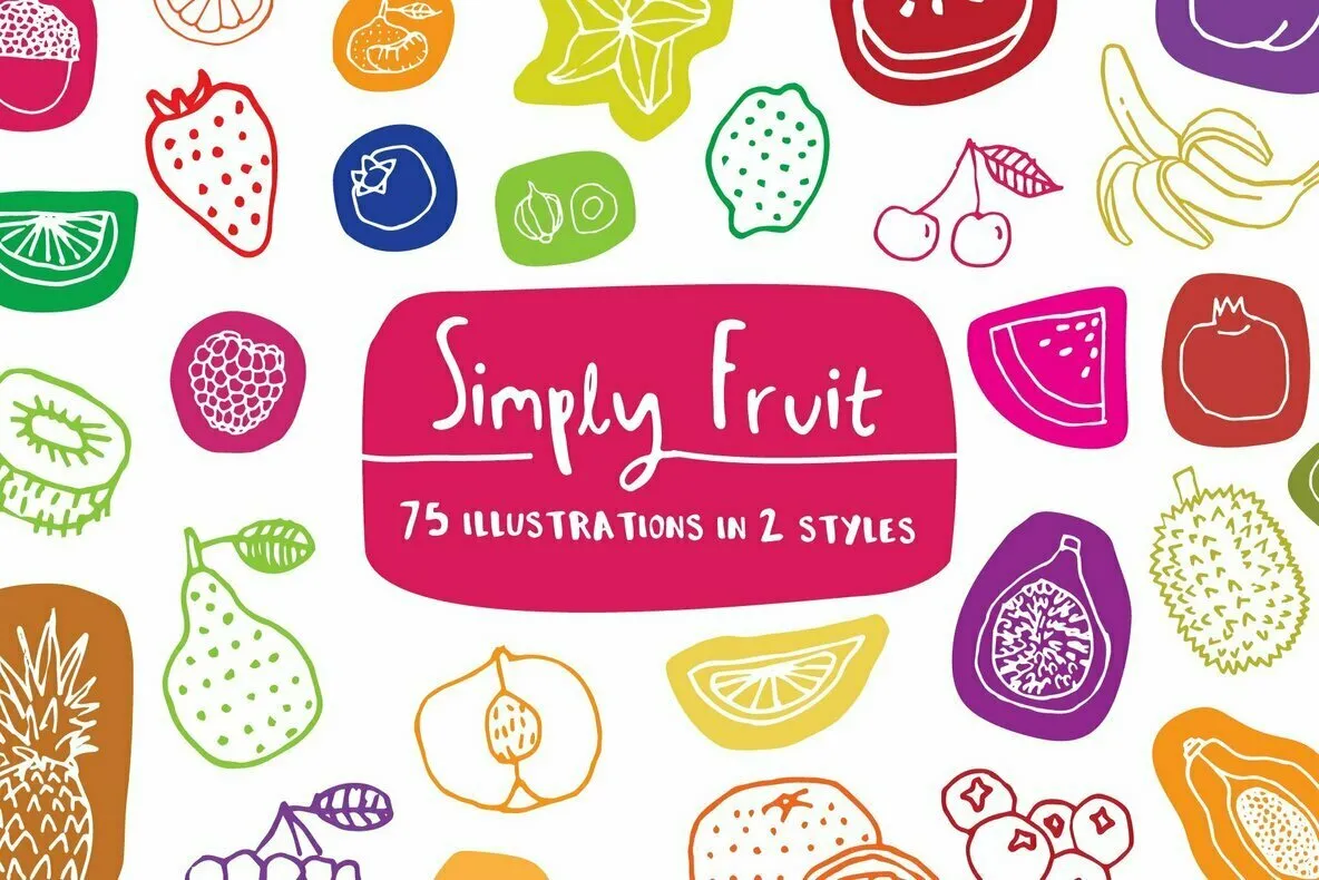 Simply Fruit Illustration Pack