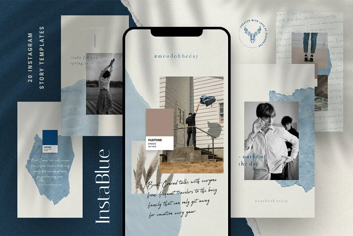 InstaBlue - Minimal Instagram Stories