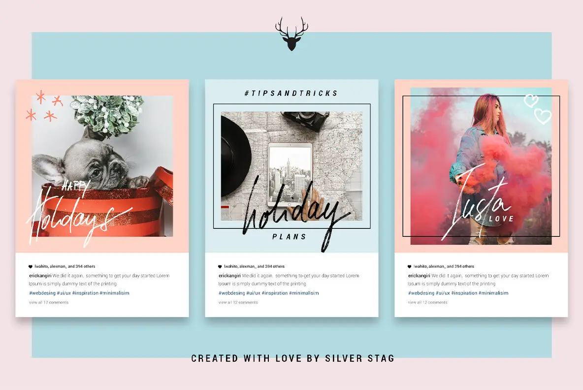 Holiday Animated Instagram Posts Graphics - YouWorkForThem