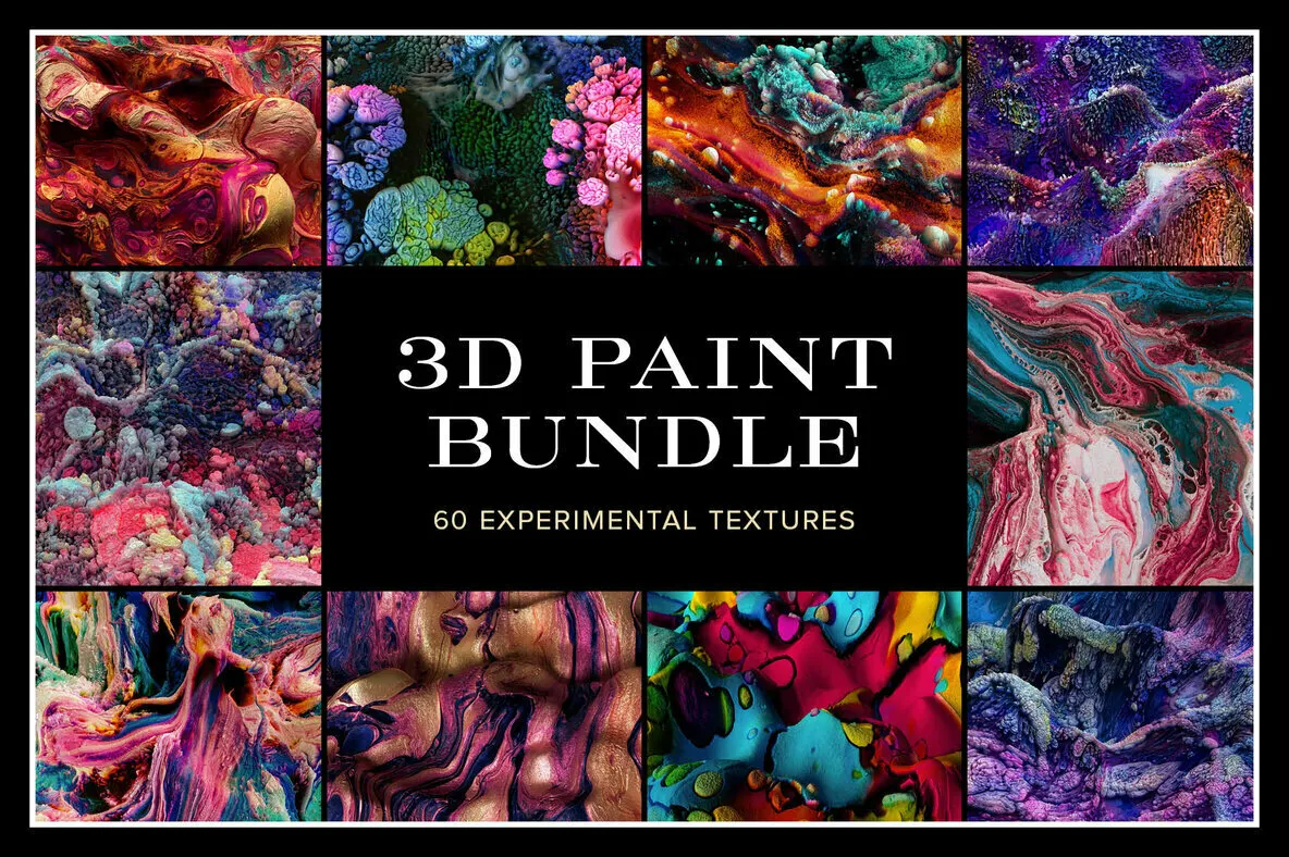 3D Paint Bundle – 60 Experimental Textures
