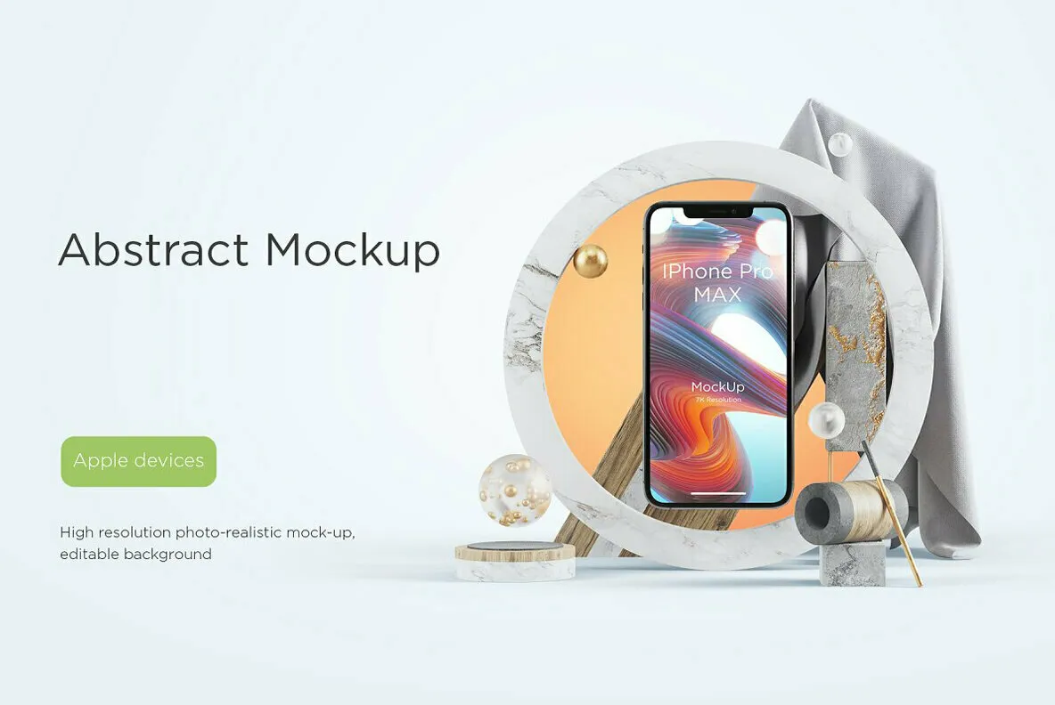 Abstract Mockups Apple Devices