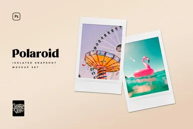 Polaroid Snapshot Picture Mock up Templates