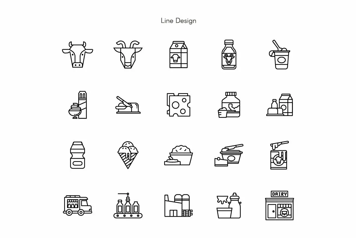 Dairy Product Premium Icon Pack Icons - YouWorkForThem