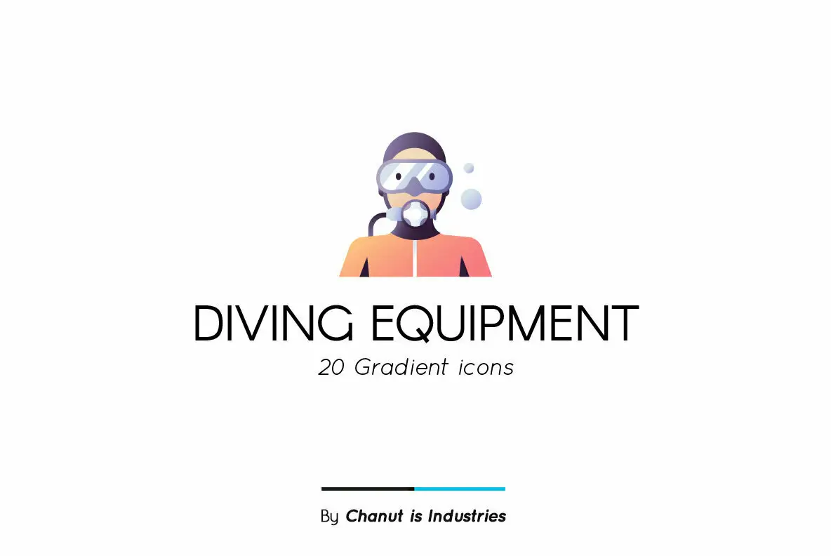 Diving Equipment Premium Icon Pack