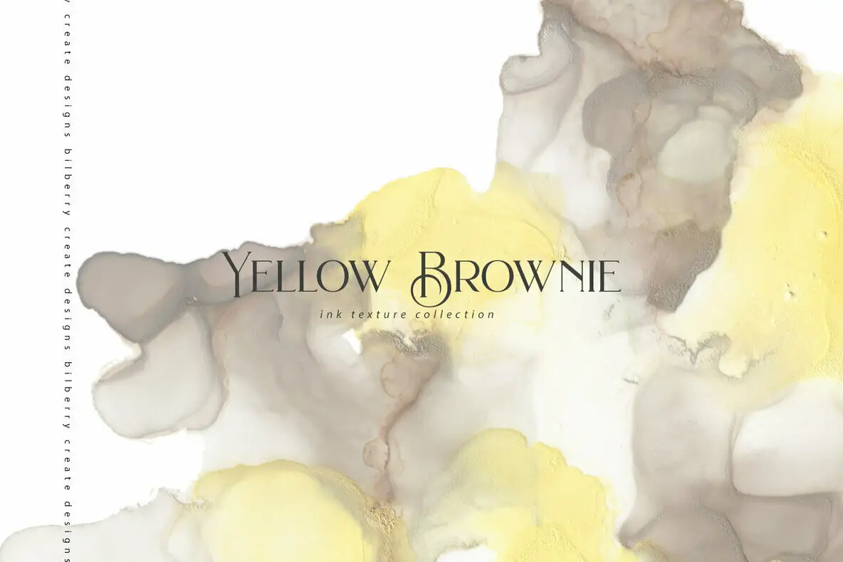 Yellow Brownie Ink Texture