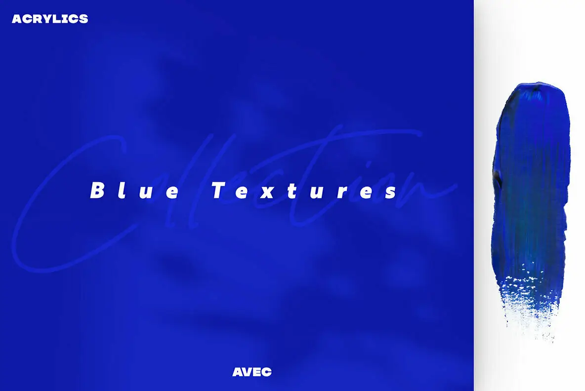 Acrylics Blue Textures Collection