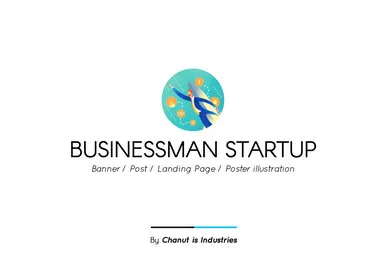 Businessman Startup Premium Illustration pack