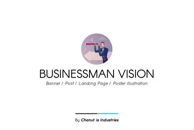Businessman Vision Premium Illustration pack