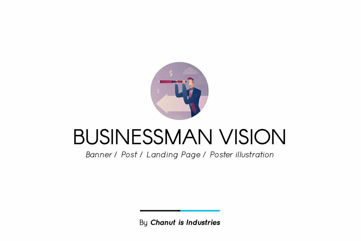 Businessman Vision Premium Illustration pack