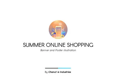 Summer Online Shopping Premium Illustration pack