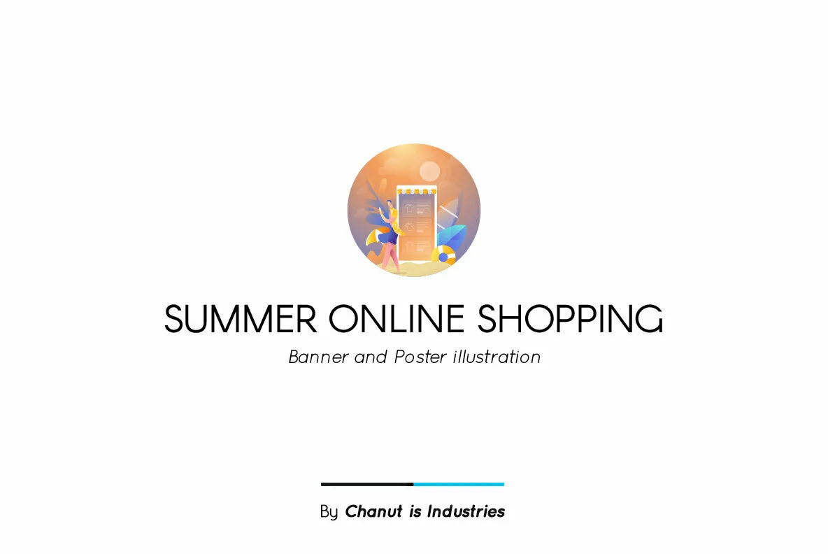 Summer Online Shopping Premium Illustration pack