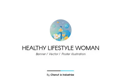 Healthy Lifestyle Woman Premium Illustration pack