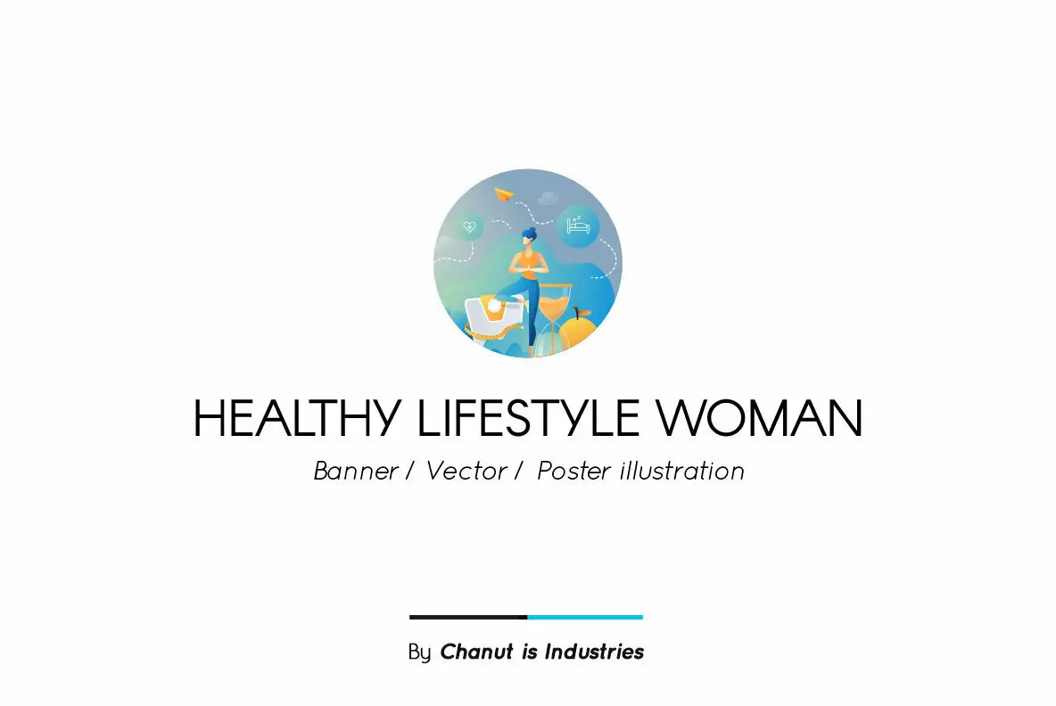 Healthy Lifestyle Woman Premium Illustration pack